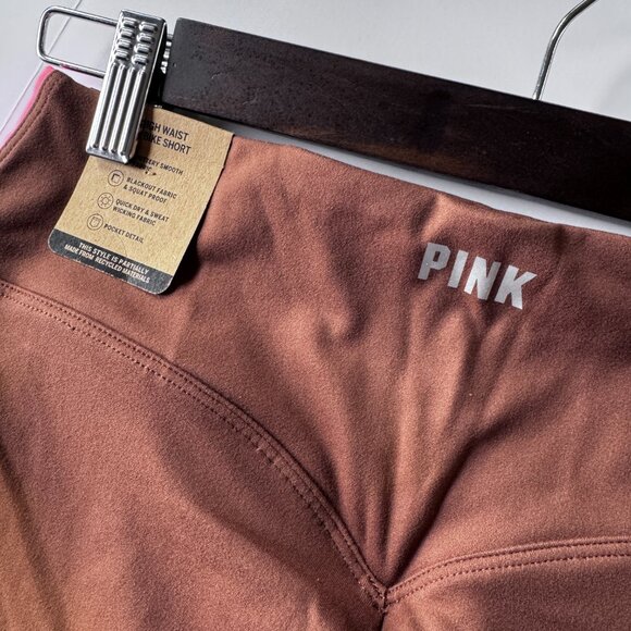 PINK Active Bike Shorts New With Tags, Victoria's Secret, Brown Soft Ultimate, M - Picture 7 of 9